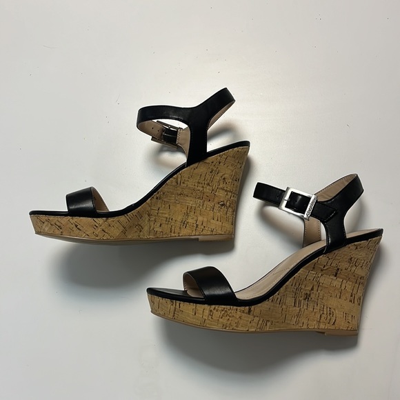 Charles by Charles David black cork  bottomed platform - Picture 3 of 10